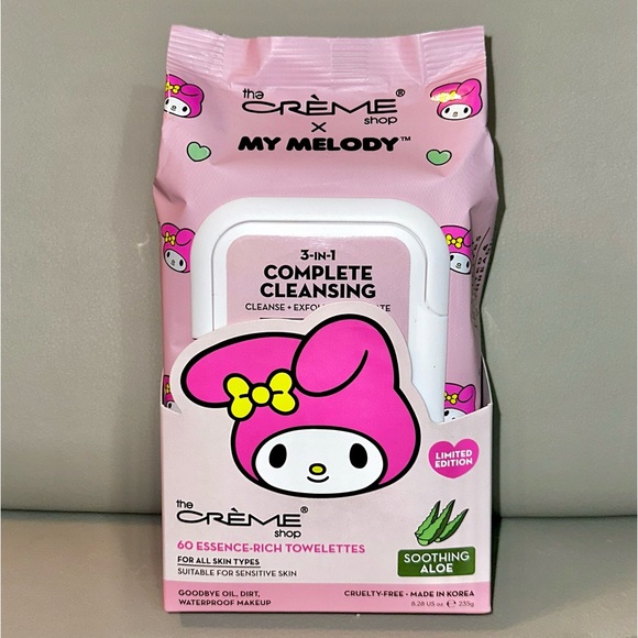 The Crème Shop x My Melody 3-in-1 Complete Cleansing Towelettes - Soothing Aloe - Picture 1 of 6